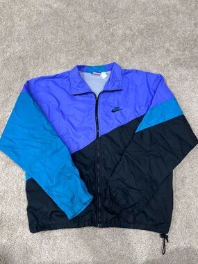 Nike Men’s Purple/Teal/Black Colorblock Windbreaker